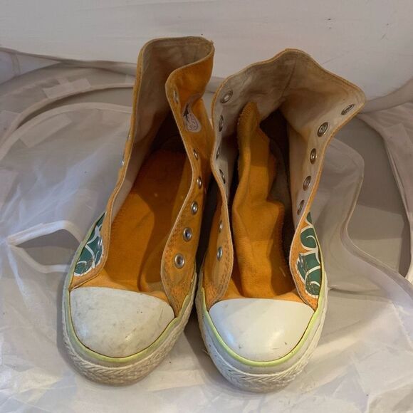 Converse Unisex Size 3 Orange Blue Cat High Top Sneakers - Picture 7 of 13